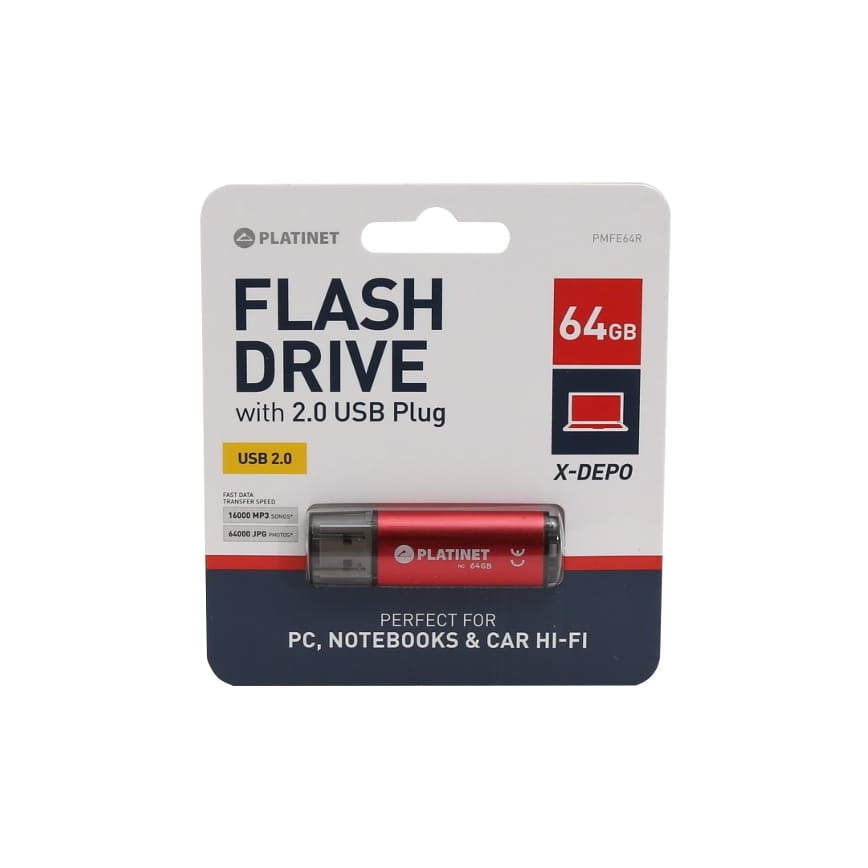 Флеш-накопичувач USB 64 ГБ червоний