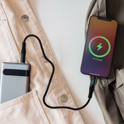 USB-кабель с разъемом TYPE C и светодиодным дисплеем 1м