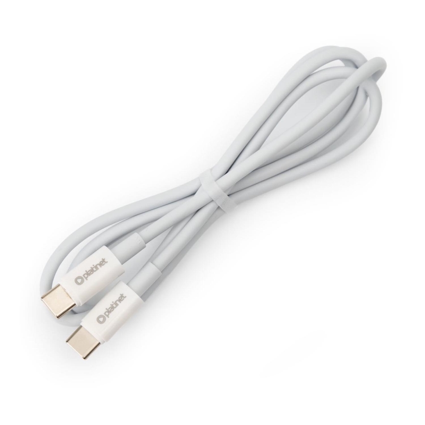 USB-кабель USB-C / USB-C роз’єм 60W 1м білий