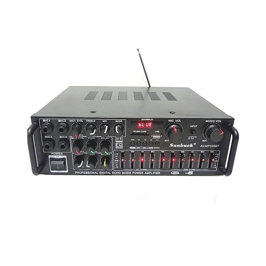 Усилитель с эквалайзером и MP3-плеером + пульт дистанционного управления