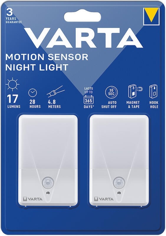 Varta 16624101402 - НАБОР 2x Светодиодный навигационный светильник светильник с датчиком NIGHT LIGHT LED/3xAAA