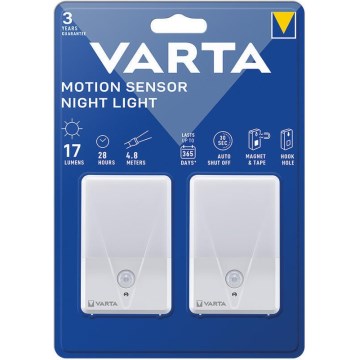 Varta 16624101402 - НАБОР из 2 LED ориентировочных светильников с датчиком NIGHT LIGHT LED/3xAAA