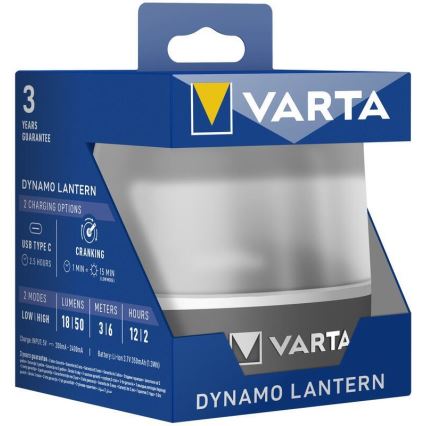 Varta 17670101111 - LED Акумуляторний світильник DYNAMO LANTERN LED/5V 350 mAhIP54