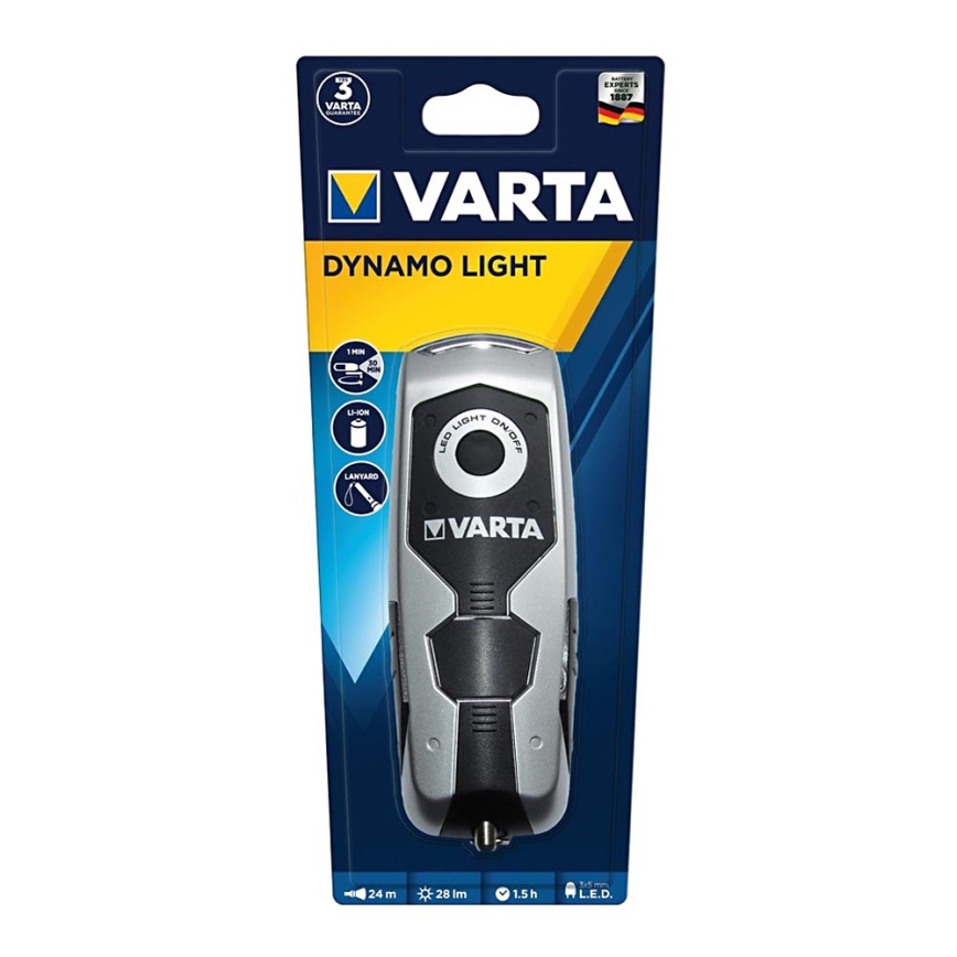 Varta 17680101401 - Світлодіодний акумуляторний ліхтарик DYNAMO LIGHT LED/120mAh IPX4