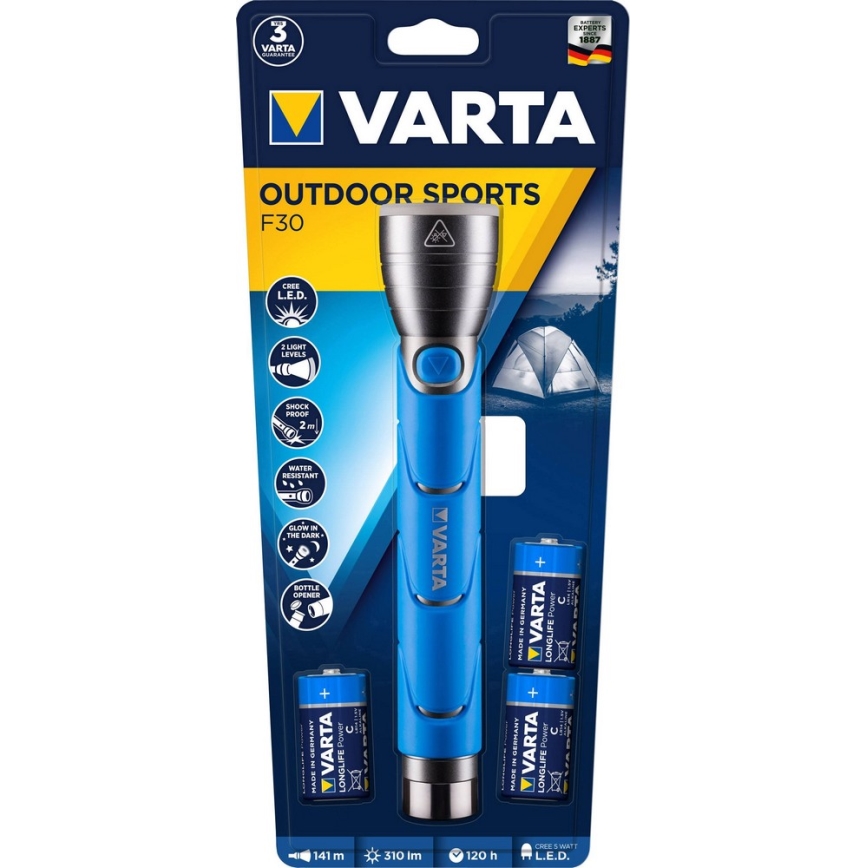 VARTA 18629 - LED ліхтар LED/5W/3xC