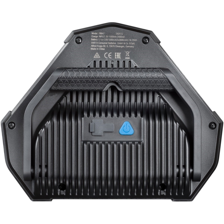 Varta 18647101401 - Светодиодный портативный фонарь WORK FLEX LED/12W/5V 5200 mAh IP54