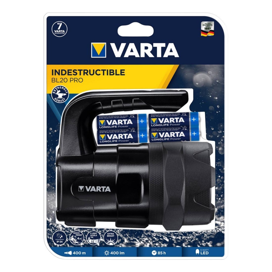 Varta 18751 - Светодиодный фонарик LED/6W/6xAA IP54
