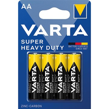 Varta 2006 - 4 шт. Цинково-вугільні батарейки SUPER HEAVY DUTY AA 1,5 В