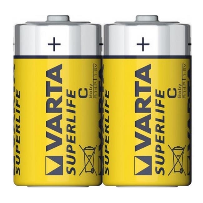 Varta 2014 - Угольно-цинковая батарейка SUPERLIFE C 1,5V 2 шт.