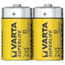 Varta 2020 - 2 шт. Вугільно-цинкова батарея SUPERLIFE D 1,5V