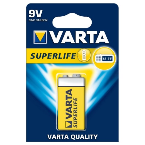 Varta 2022 - Угольно-цинковая батарейка SUPERLIFE 9V 1 шт.