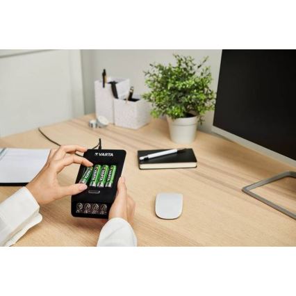 Varta 40084  - LCD Розумний зарядний пристрій ULTRA FAST+  4xNiMH AA 2100 mAh 230V