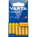 Varta 4103101746 - 6 шт. щелочных батареек LONGLIFE AAA 1,5 В