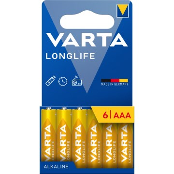 Varta 4103101746 - Щелочная батарейка LONGLIFE AAA 1,5V 6 шт.