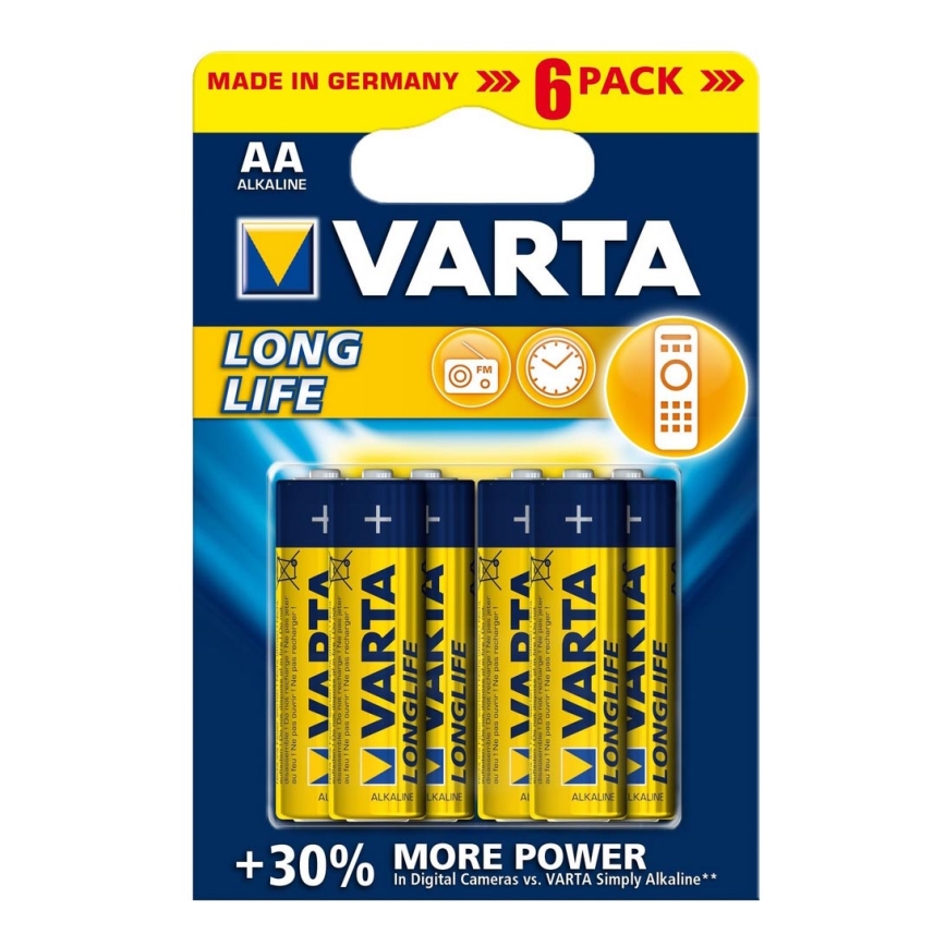 Varta 4106 - 6 шт. Лужна батарея LONGLIFE EXTRA AA 1,5V