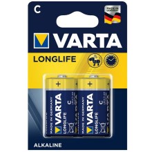 Varta 4114 - 2 шт. Лужна батарея LONGLIFE EXTRA C 1,5V