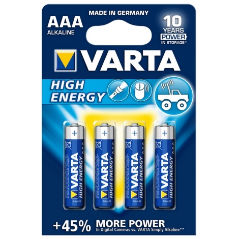 Varta 4903 - 4 шт. Лужна батарея HIGH ENERGY AAA 1,5V
