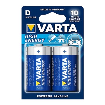 Varta 4920 - 2 шт. Алкалінова батарейка HIGH ENERGY D 1,5В