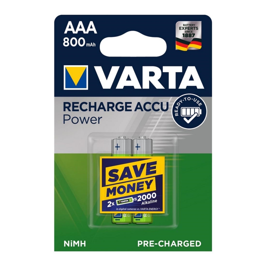 Varta 56703 - 2 шт. Акумулятор ACCU AAA NiMH/800mAh/1,2V