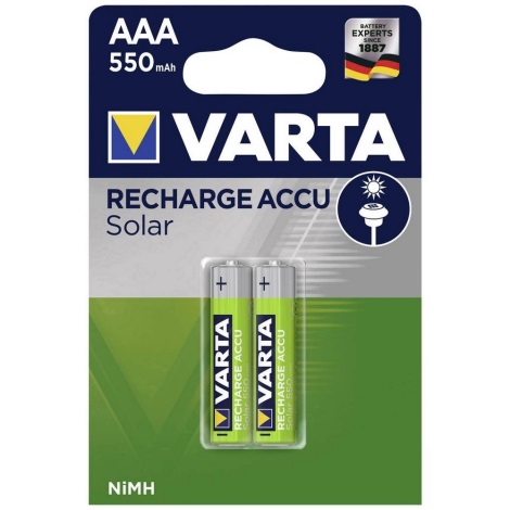 Varta 56733 - Аккумуляторные батарейки SOLAR ACCU AAA NiMH/550 мАч/1,2V 2 шт.