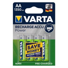 Varta 56746101404 - Щелочная батарейка RECHARGE AA 1.2V/1350 мАч 4 шт.