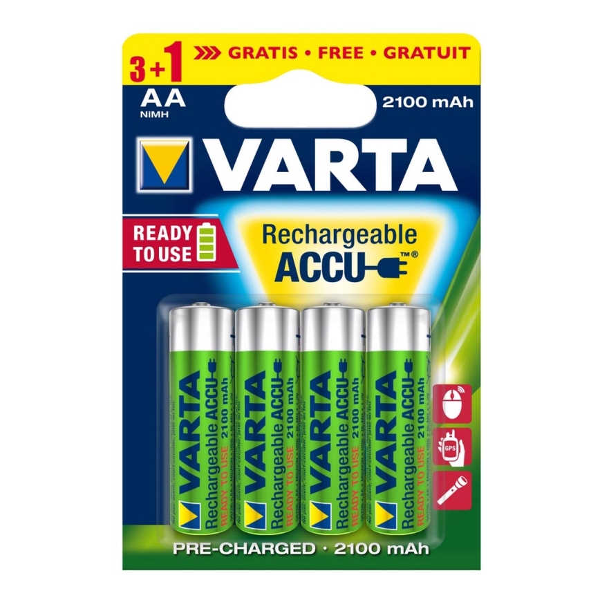 Varta 5675 - 3+1 шт. Акумулятор ACCU AA Ni-MH/2100mAh/1,2V
