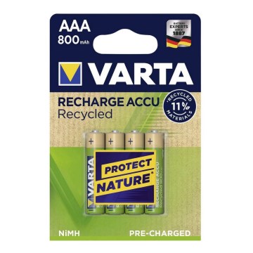 Varta 5681 - 4 шт. Акумулятор ACCU RECYCLED AAA Ni-MH/800mAh/1,2V