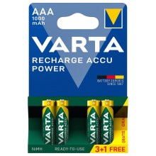 Varta 5703301494 - 3+1 шт. Аккумуляторные батарейки ACCU AAA Ni-MH/1000mAh/1,2V