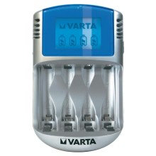 Varta 57070 - Зарядное устройство с LCD-дисплеем 4xAA/AAA 100-240V/12V/5V