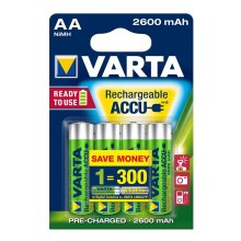 Varta 5716 - Аккумуляторная батарейка ACCU AA NiMH/2600mAh/1,2V 4 шт.