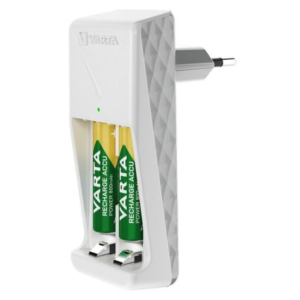 Varta 57656201421 - Зарядний пристрій для акумуляторів 2xAA/AAA 800 mAh 230V