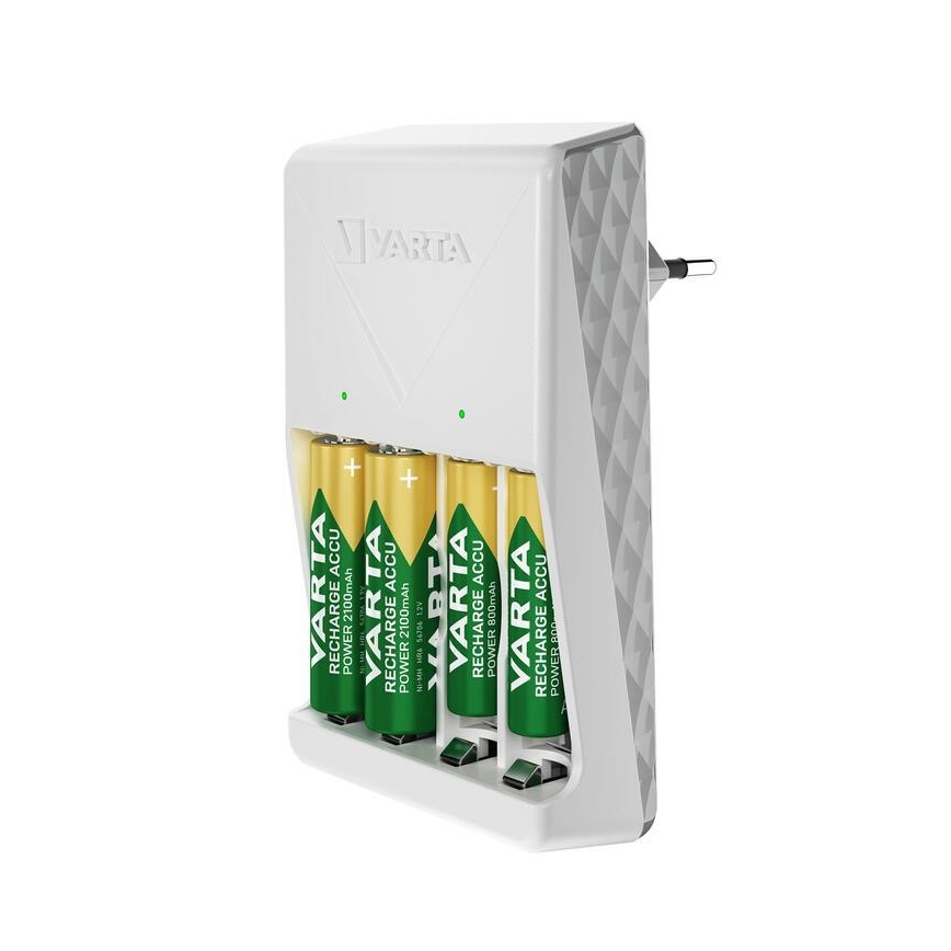 Varta 57657101451 - Зарядний пристрій 4xAA/AAA 2100mAh 230V