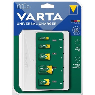 Varta 57658101401 - Зарядний пристрій для акумуляторів AA/AAA/C/D/9V