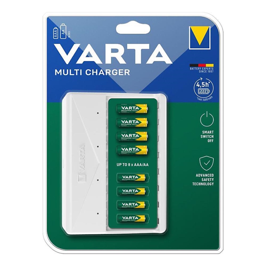 Varta 57659101401 - Зарядное устройство для аккумуляторов 8xAA/AAA 5 В