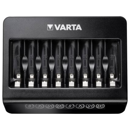 Varta 57681 - Розумний зарядний пристрій з LCD-дисплеем 8xAA/AAA зарядка 2год