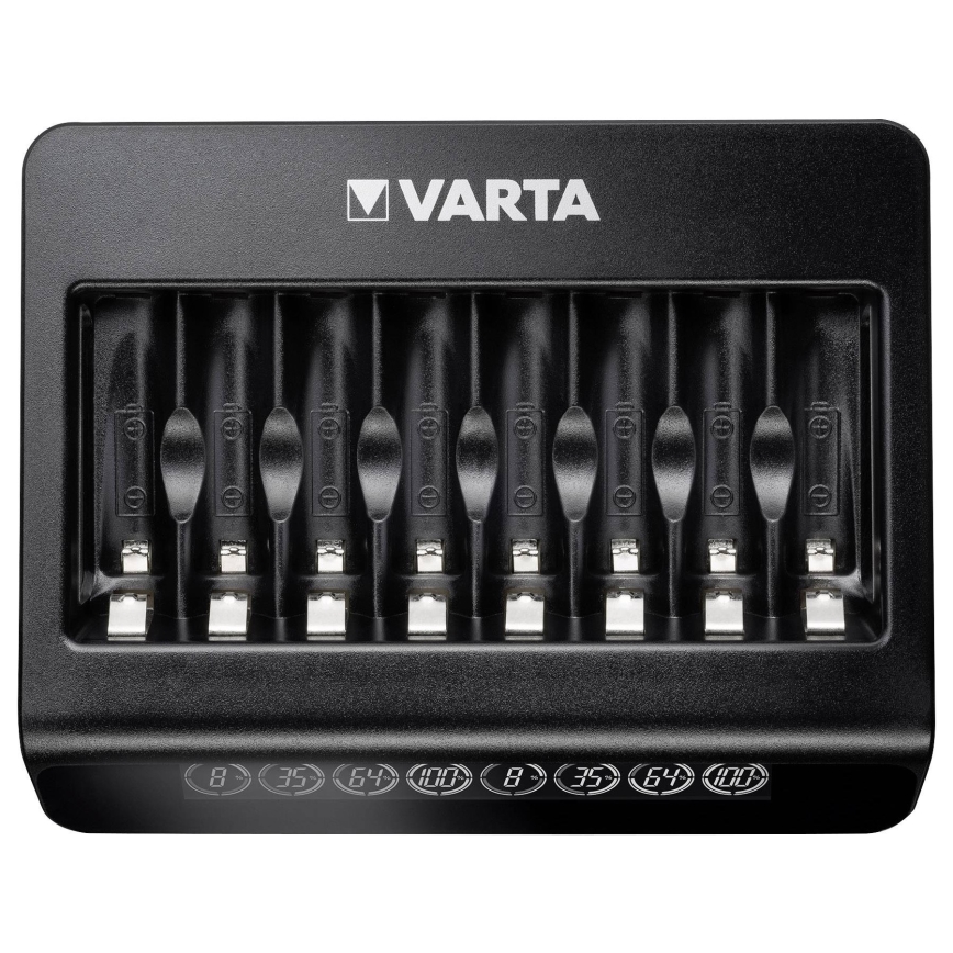 Varta 57681 - Розумний зарядний пристрій з LCD-дисплеем 8xAA/AAA зарядка 2год
