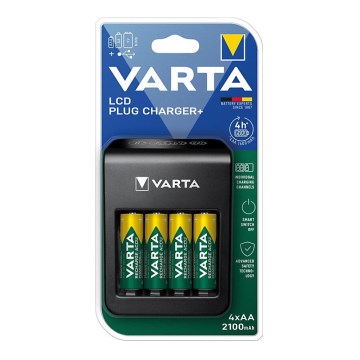 Varta 57687101441 - LCD Зарядний пристрій для акумуляторів 4xAA/AAA 2100mAh 230V