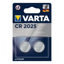 Varta 6025101402 - 2 шт Літієва кнопкова батарейка ELECTRONICS CR2025 3V