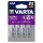Varta 6103301404 - 4 шт Літієва батарейка ULTRA AAA 1,5V