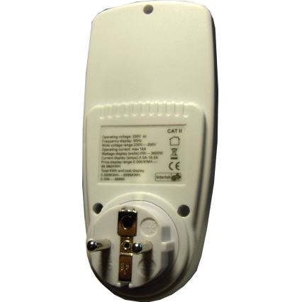 Ваттметр и счетчик электроэнергии 3600W/230V