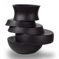 Ваза 38x33x36 см из смолы, матовый чёрный