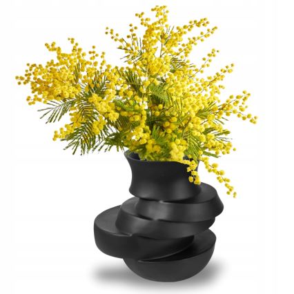 Ваза 38x33x36 см смола/матова чорна