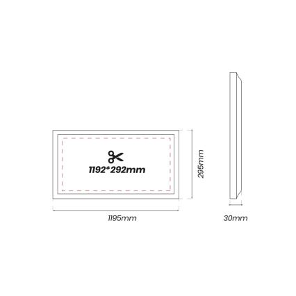 Вбудована стельова LED панель LED/40W/230V 4000K 120x30 см