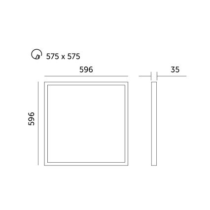 Вбудована стельова LED панель LED/40W/230V 4000K 60x60 см