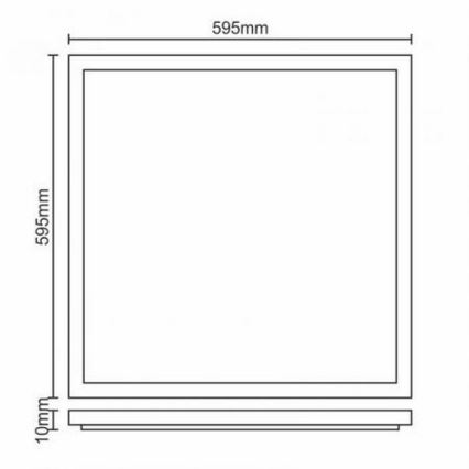 Вбудована стельова LED панель LED/40W/230V 4500K