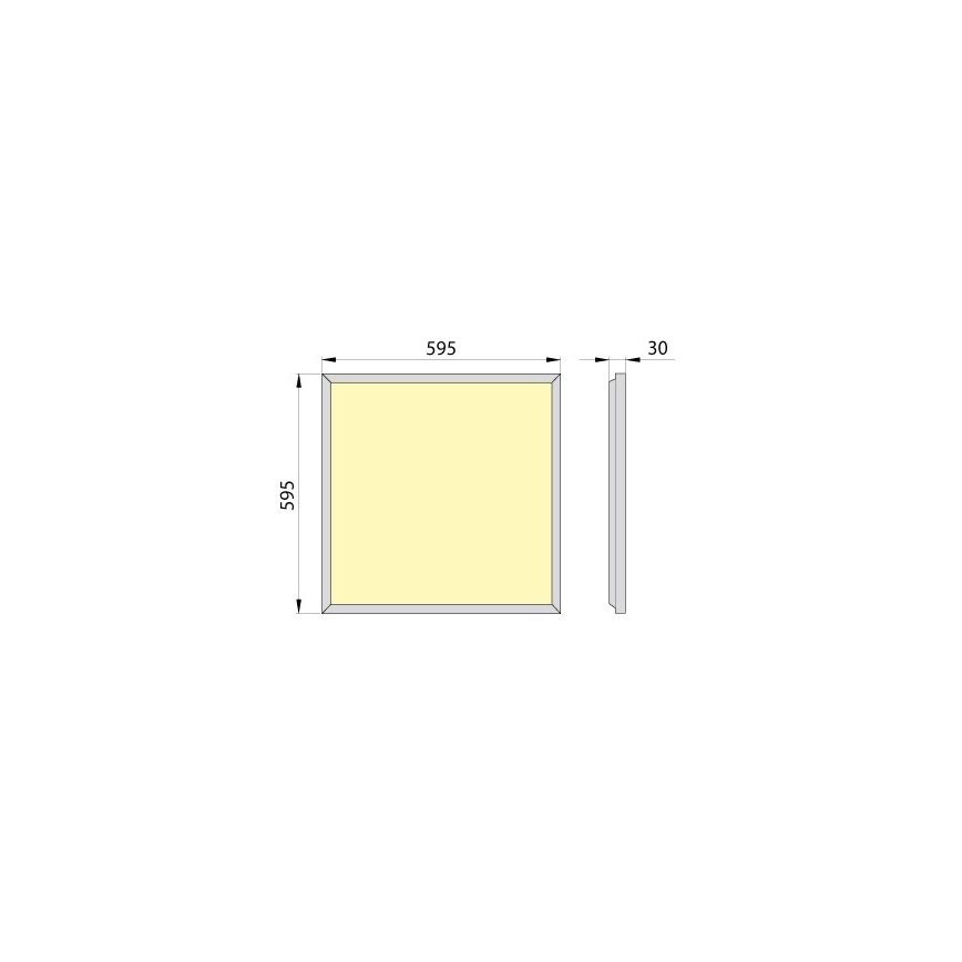 Вбудована стельова LED панель OREGA PLUS 60 LED/40W/230V 4000K IP40
