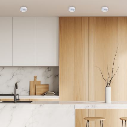 Вбудований точковий світильник NUSA 1xGU5,3/MR16/50W/12V круглий білий