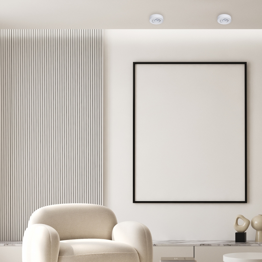 Вбудований точковий світильник NUSA 1xGU5,3/MR16/50W/12V круглий білий