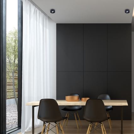 Вбудований точковий світильник NUSA 1xGU5,3/MR16/50W/12V круглий чорний