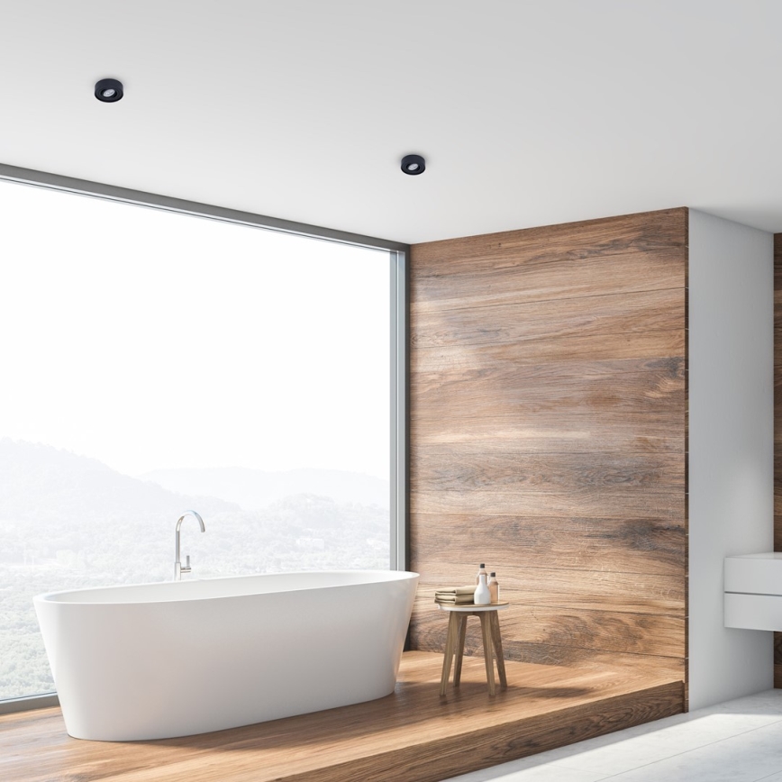 Вбудований точковий світильник NUSA 1xGU5,3/MR16/50W/12V круглий чорний